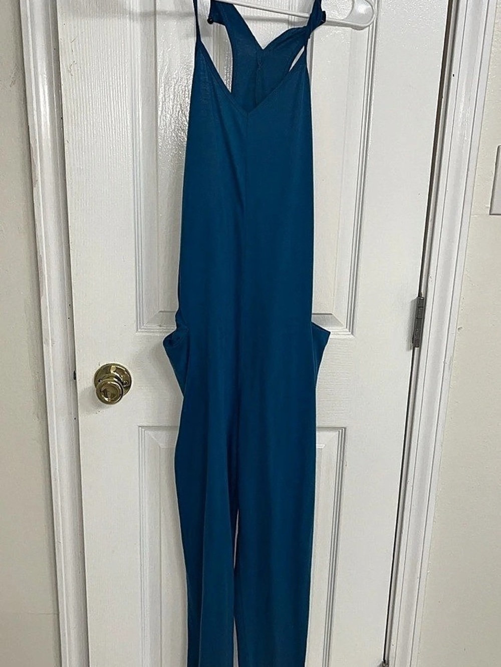 SHEIN Wide Leg Jumpsuit in Blue Size Medium